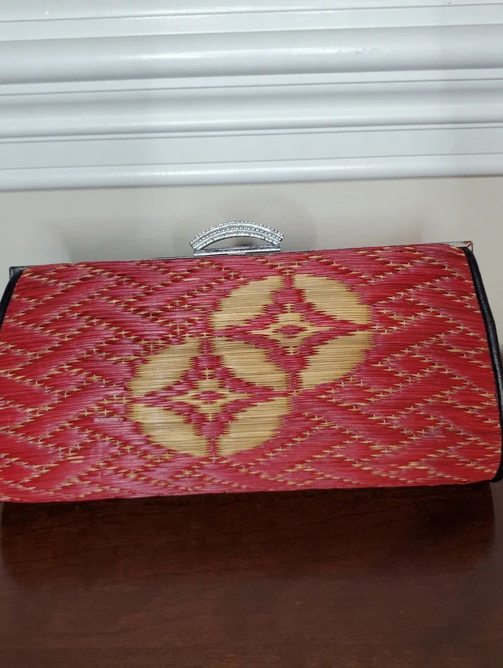 Vintage Japanese Igusa (Woven Grass) Kimono Clutch